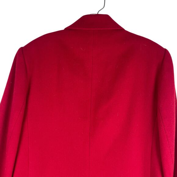 Lands' End Wool Cashmere Blend One Button Blazer Jacket Red SIze 10 - Picture 6 of 9